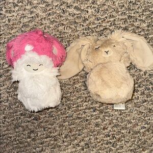 SLUMBERKINS MUSHROOM & BUNNY MINI BUNDLE LIKE NEW